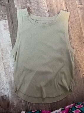 American Eagle Outfitters Mint Green Ribbed Tank